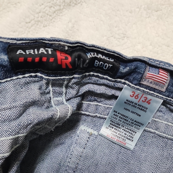 Ariat Men's Relaxed Bootcut Fit M4 Flame Resistant Denim Jeans - Picture 7 of 7